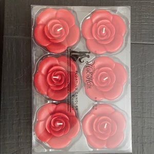 Red floating candles